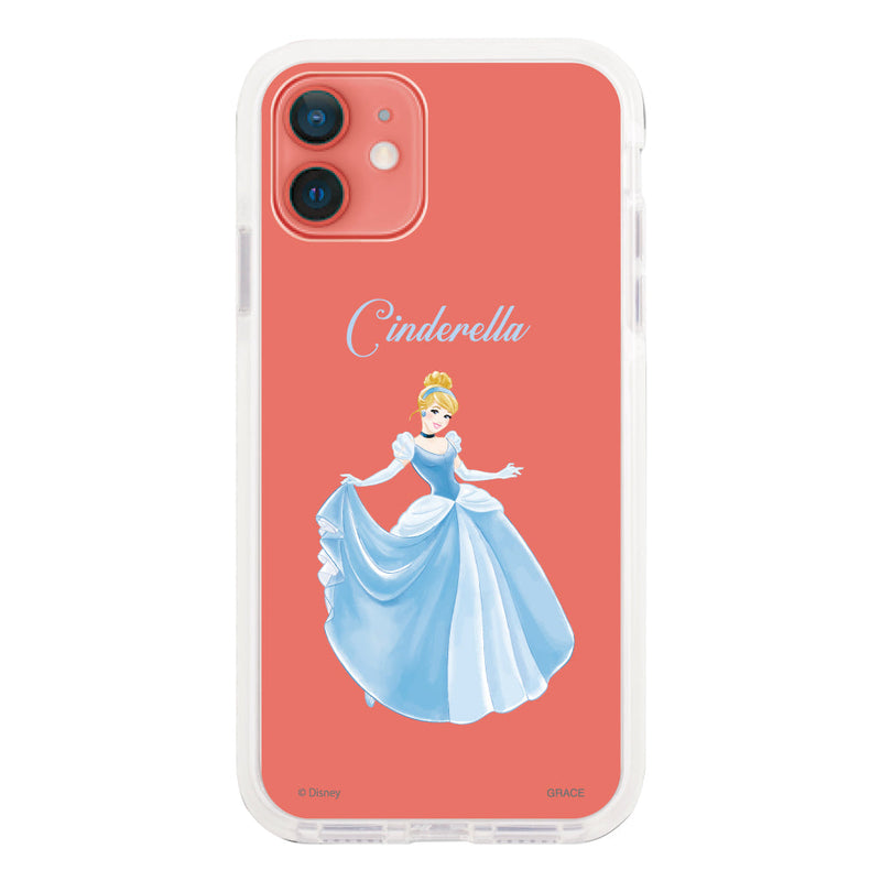 iPhoneケース クッションバンパー 耐衝撃クリアケース <ディズニープリンセス/シンデレラ>