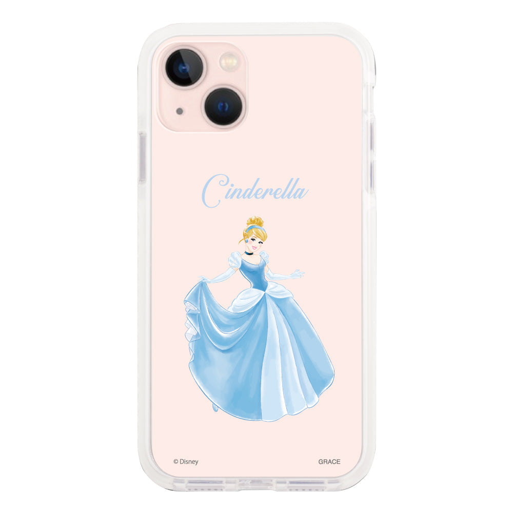 iPhone13ケース クッションバンパー 耐衝撃クリアケース ディズニー100 プリンセス シンデレラ クリア