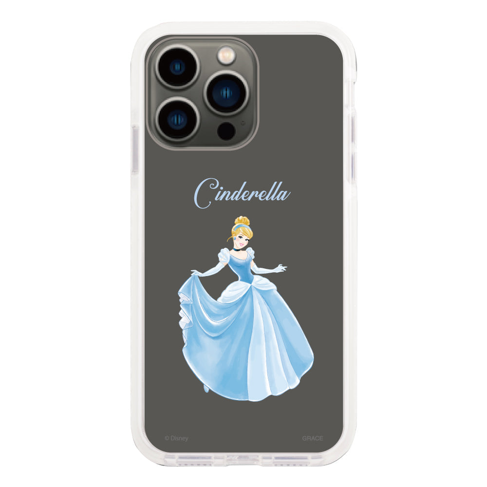 iPhone13Proケース クッションバンパー 耐衝撃クリアケース ディズニー100 プリンセス シンデレラ クリア