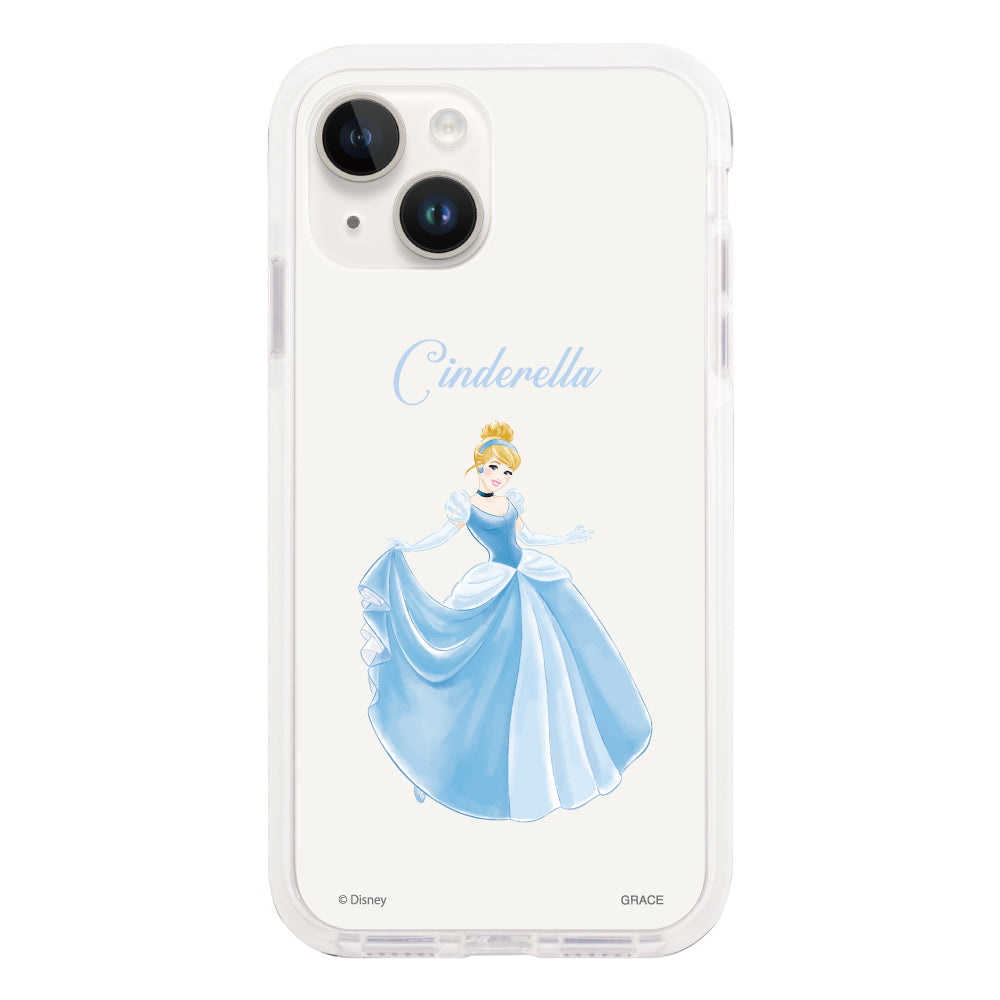 iPhone14ケース クッションバンパー 耐衝撃クリアケース ディズニー100 プリンセス シンデレラ クリア