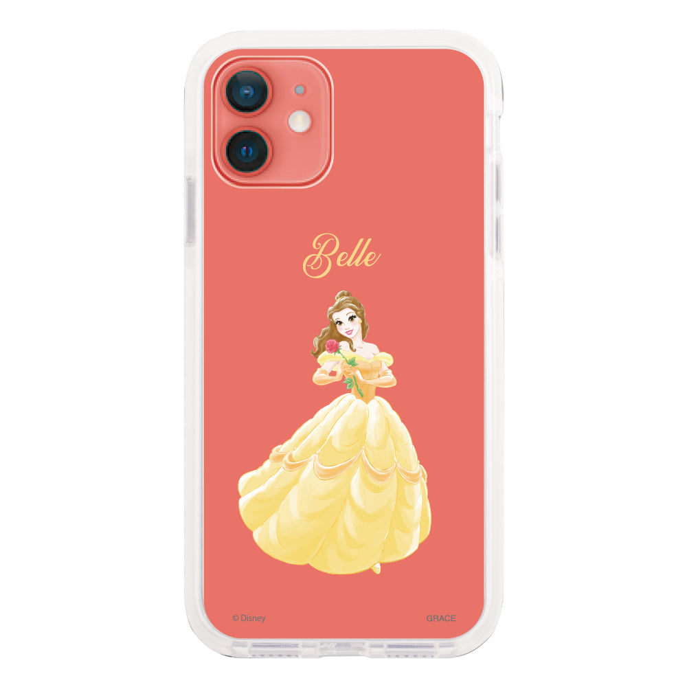 iPhone11ケース クッションバンパー 耐衝撃クリアケース ディズニー100 プリンセス ベル クリア