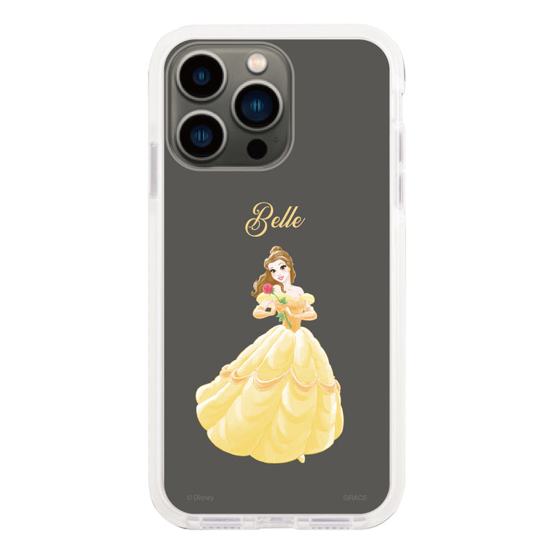iPhoneケース クッションバンパー 耐衝撃クリアケース <ディズニープリンセス/ベル>