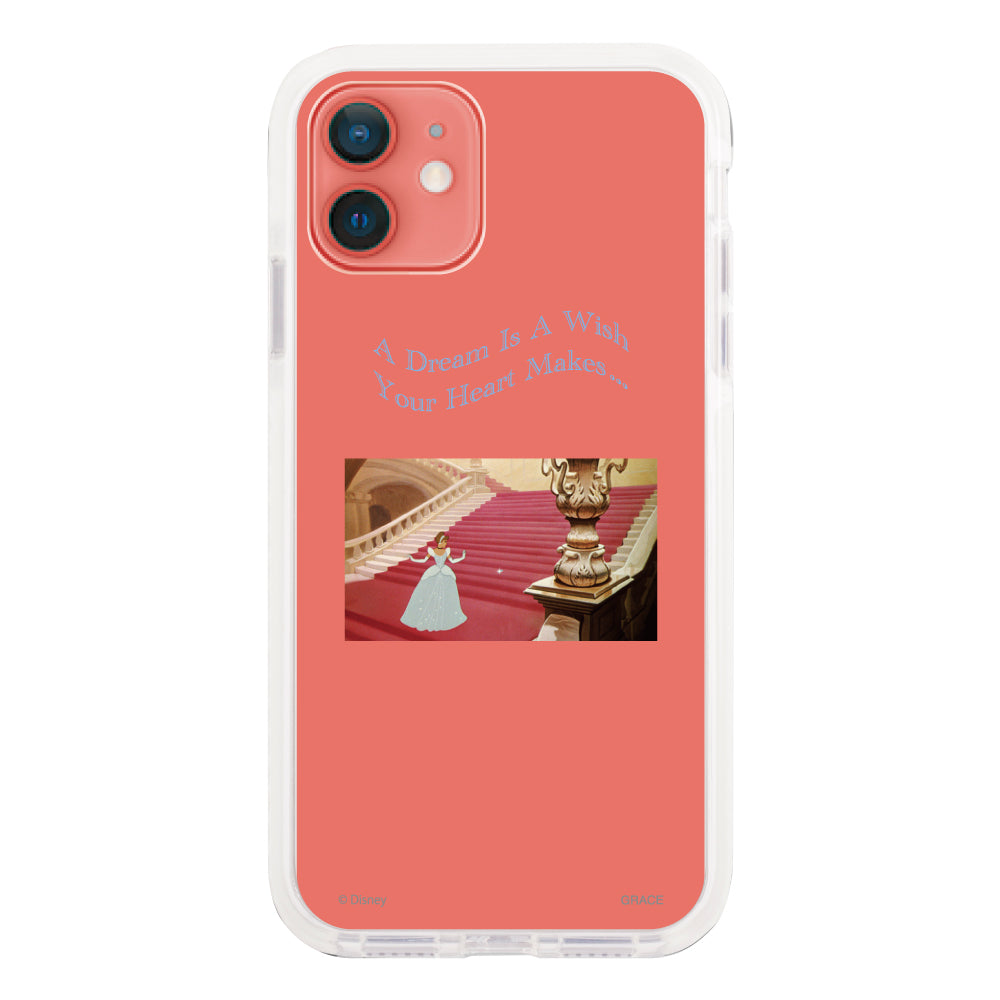 iPhone11ケース クッションバンパー 耐衝撃クリアケース ディズニー100 ムービー シンデレラ クリア