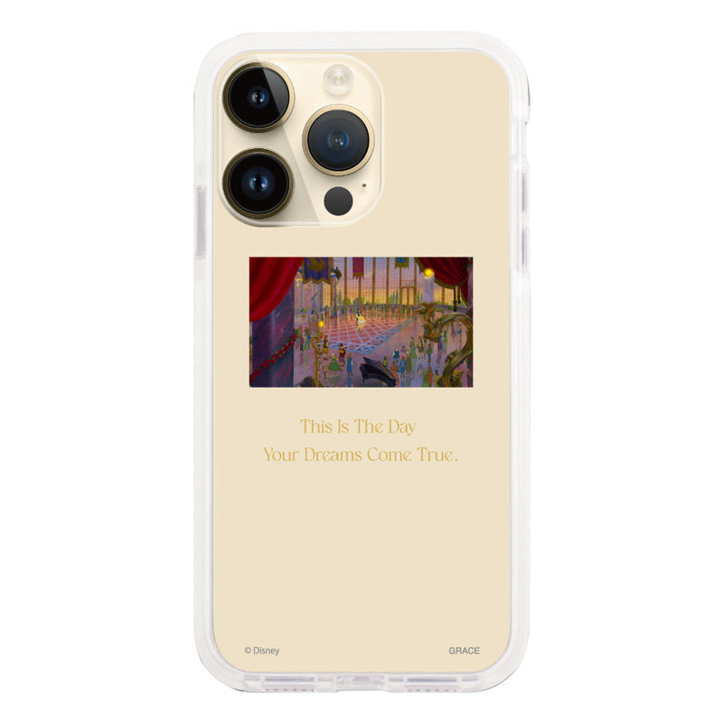 iPhoneケース クッションバンパー 耐衝撃クリアケース <ディズニープリンセス/美女と野獣(ムービー)>