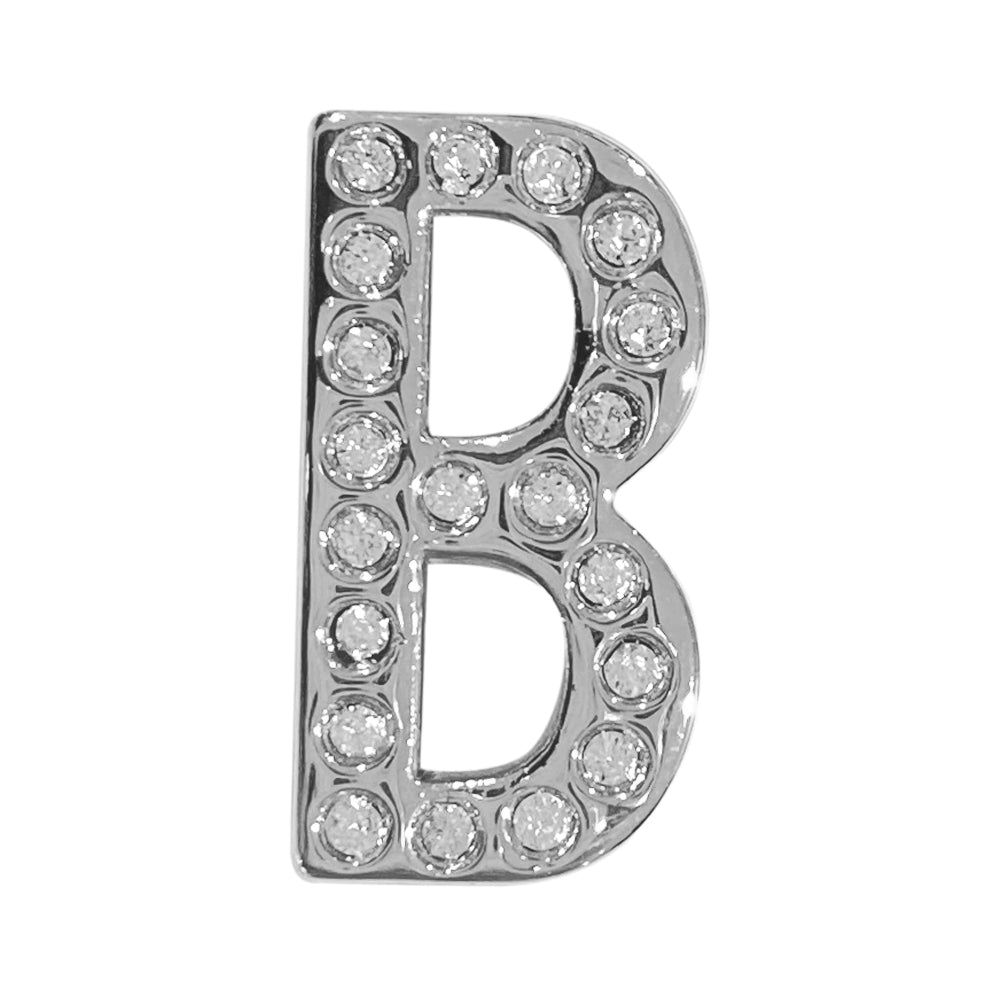 バンドチャーム チャーム バンドビジューイニシャル シルバー