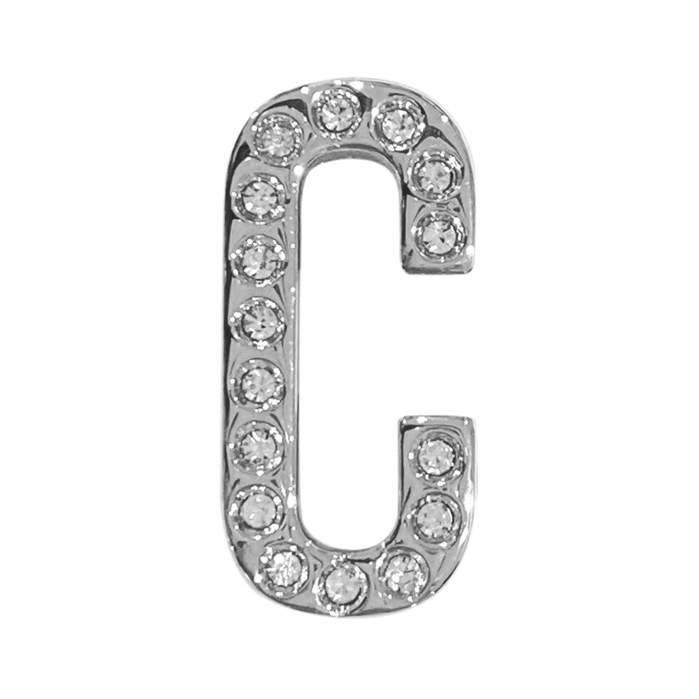 バンドチャーム チャーム バンドビジューイニシャル シルバー