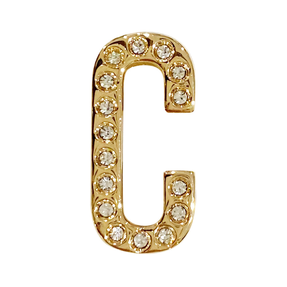 バンドチャーム チャーム バンドビジューイニシャル ゴールド