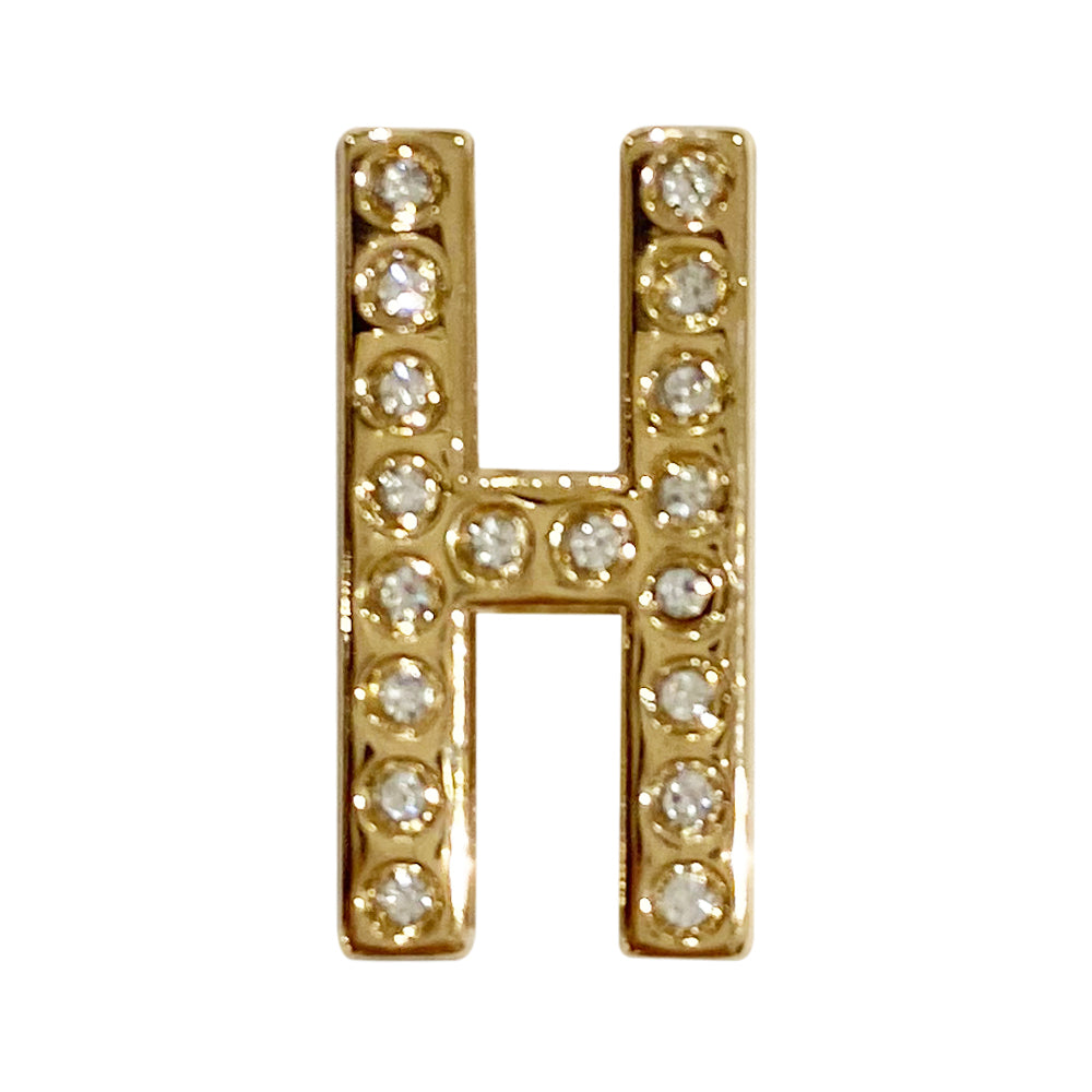 バンドチャーム チャーム バンドビジューイニシャル ゴールド