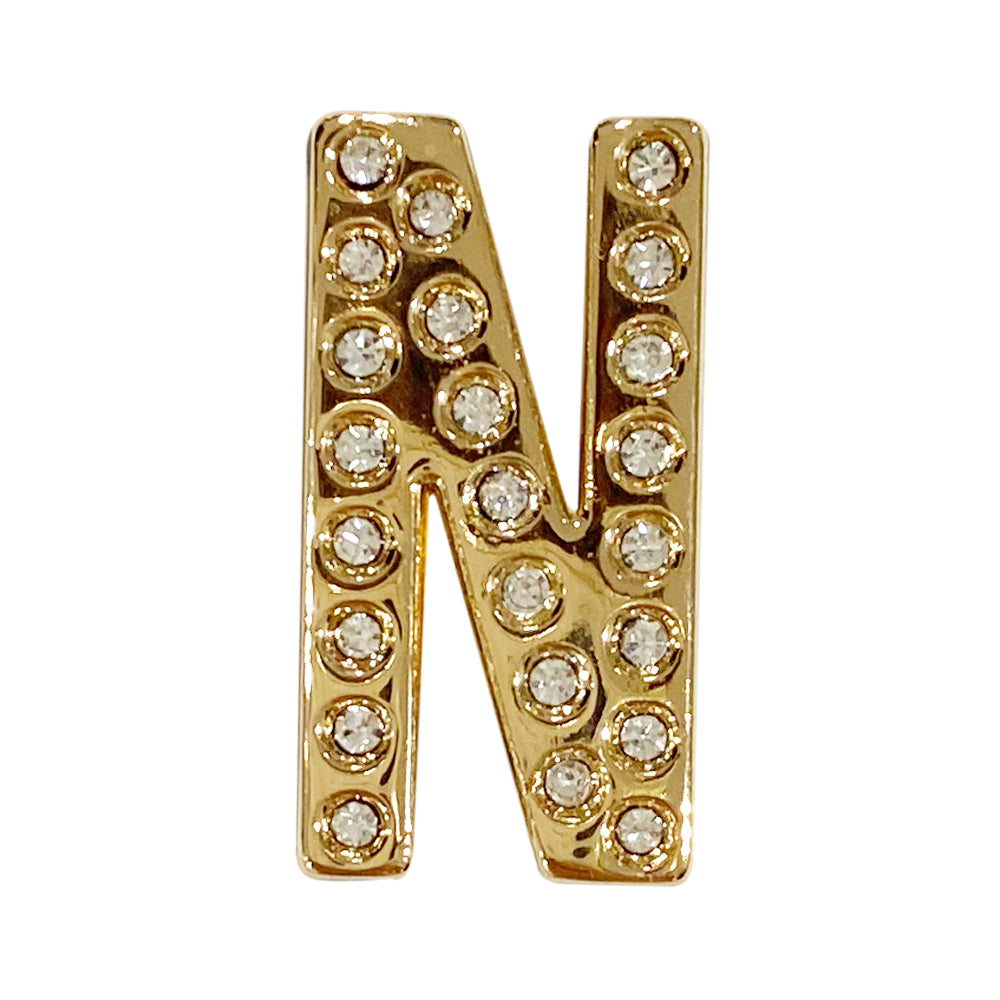 バンドチャーム チャーム バンドビジューイニシャル ゴールド