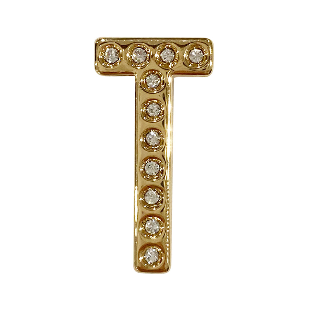 バンドチャーム チャーム バンドビジューイニシャル ゴールド