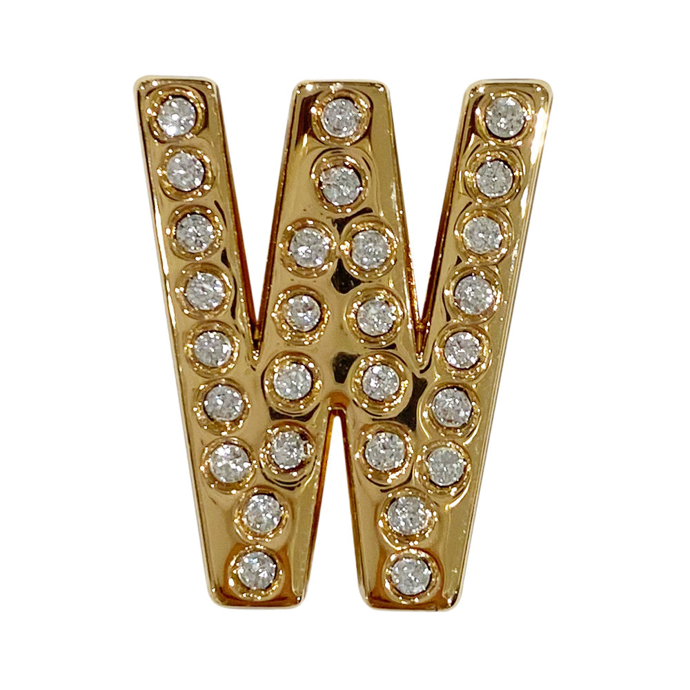 バンドチャーム チャーム バンドビジューイニシャル ゴールド