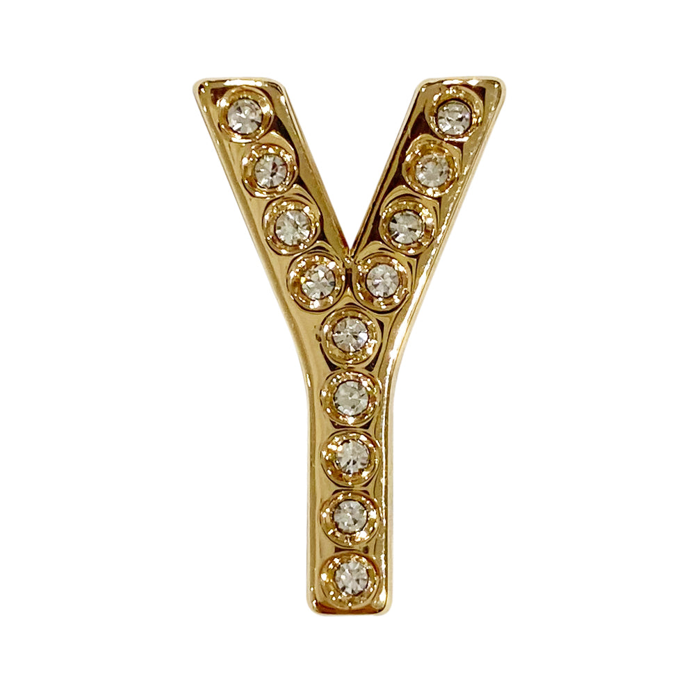 バンドチャーム チャーム バンドビジューイニシャル ゴールド