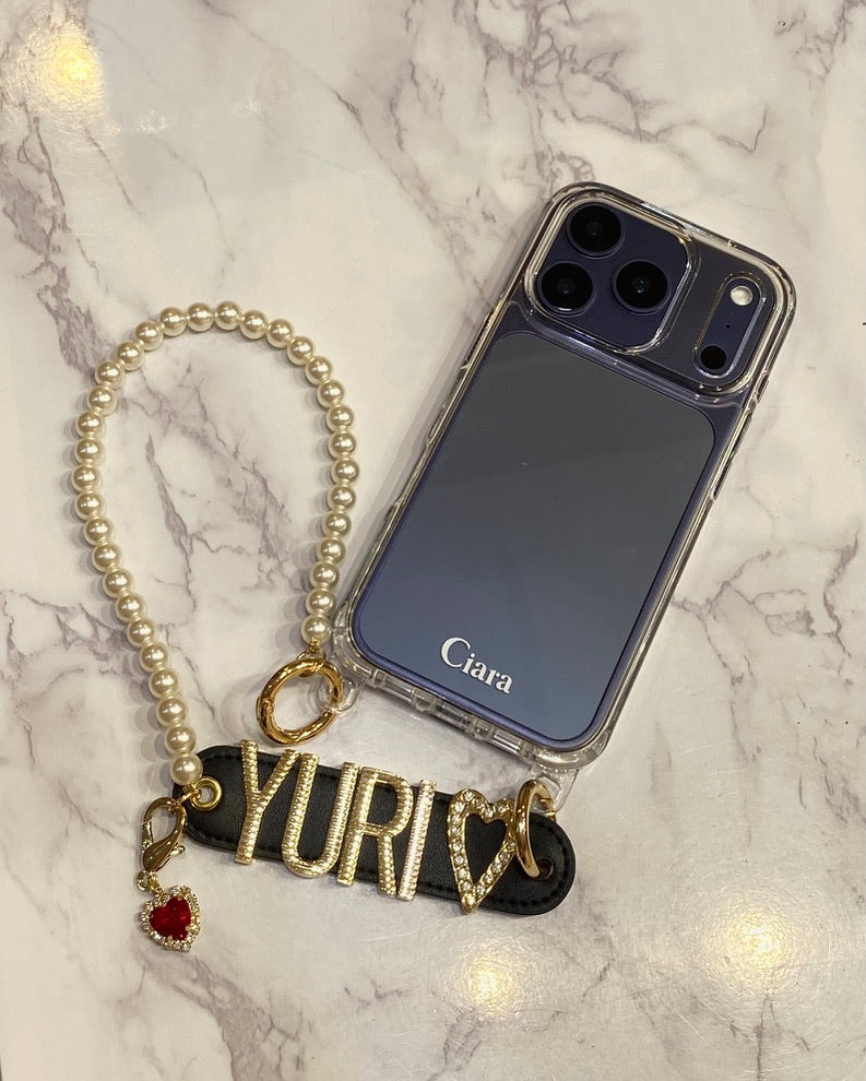 2WAYストラップロゴクリアケースカスタム