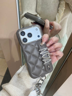 バンドキルティングPUレザーストラップケースカスタム