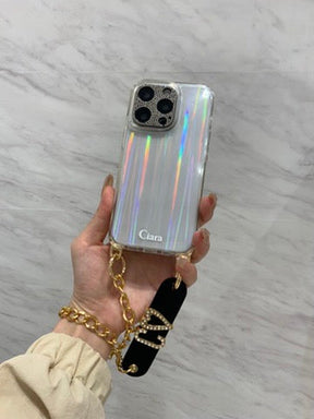 2WAYストラップロゴクリアケースカスタム