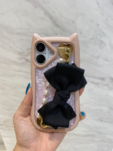 ネコミミグリップクリアケースカスタム