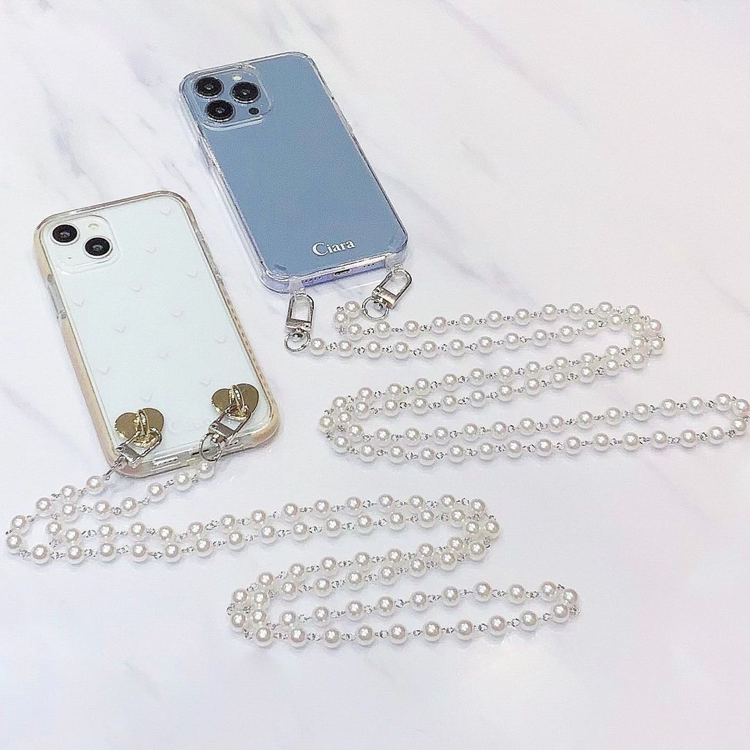 ストラップ】 ストラップ LONG LARGE PEARL CHAIN(ロングラージ