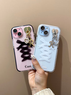 クッションバンパーレースアップリボンケースカスタム