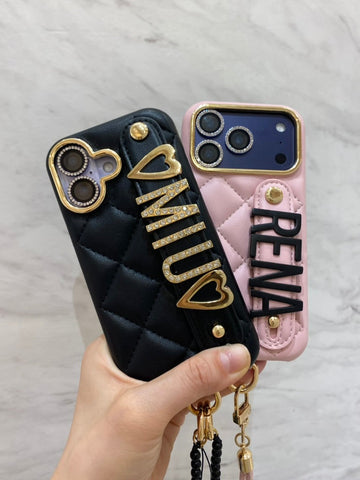 バンドキルティングPUレザーストラップケースカスタム