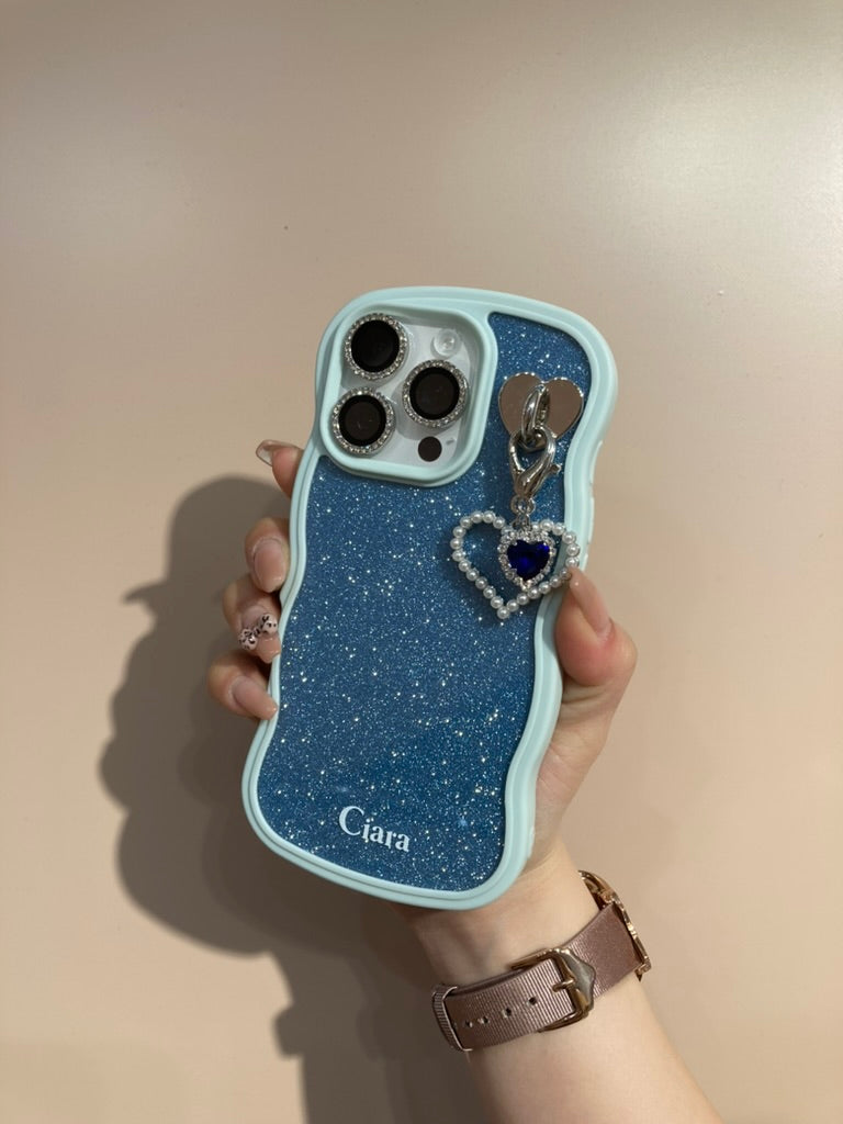 ウェーブフレームロゴクリアケースカスタム