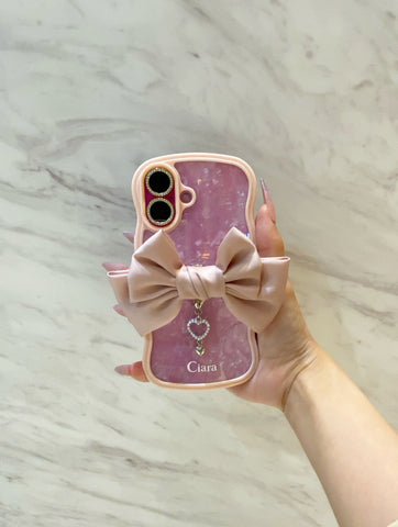 ウェーブフレームロゴクリアケースカスタム