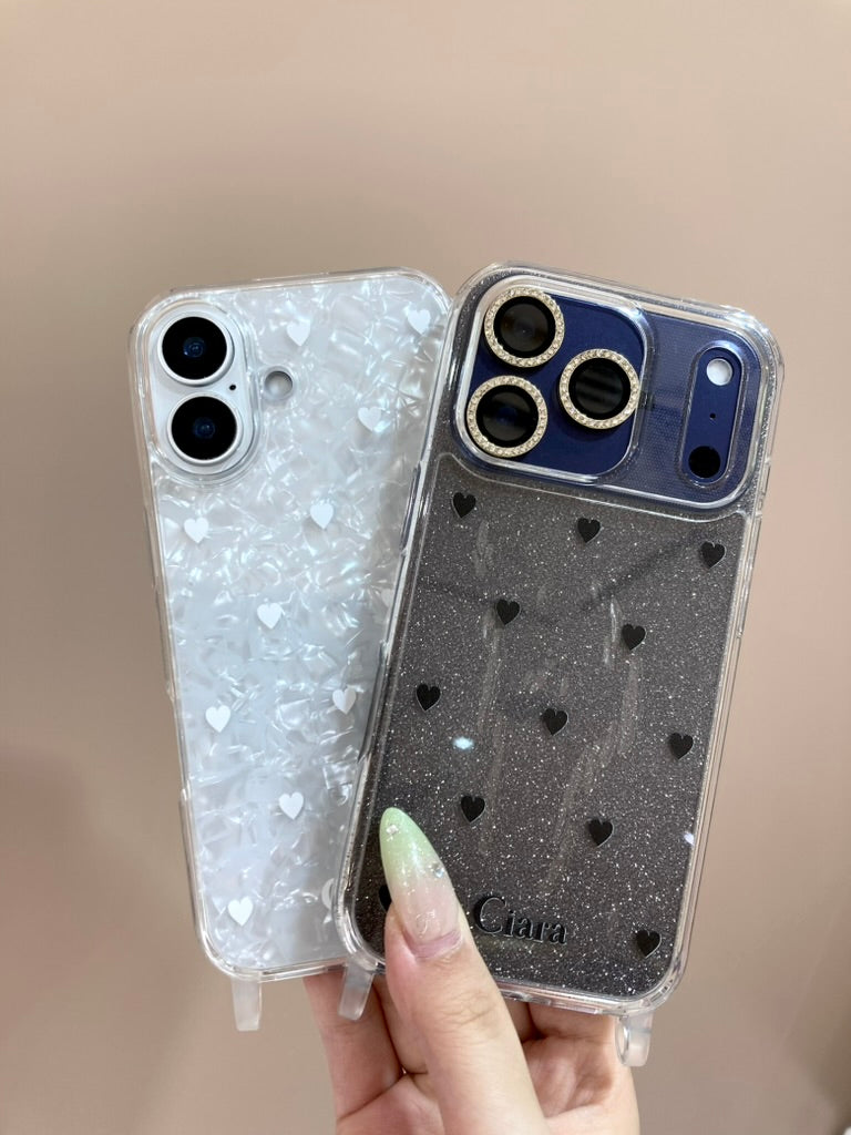 スウィートハートストラップクリアケースカスタム