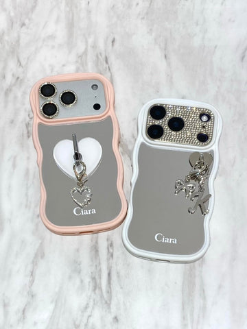 ウェーブフレームクリアロゴケースカスタム