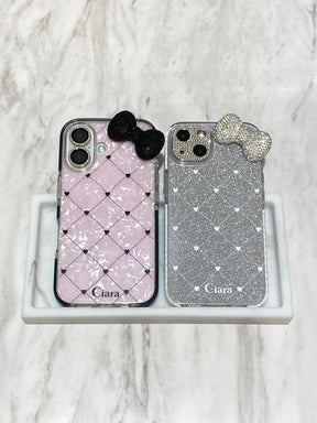 クッションバンパー耐衝撃ハートキルティングクリアケース カスタム