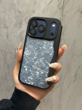 ロゴレザーフリップクリア 手帳型カード収納ケースカスタム