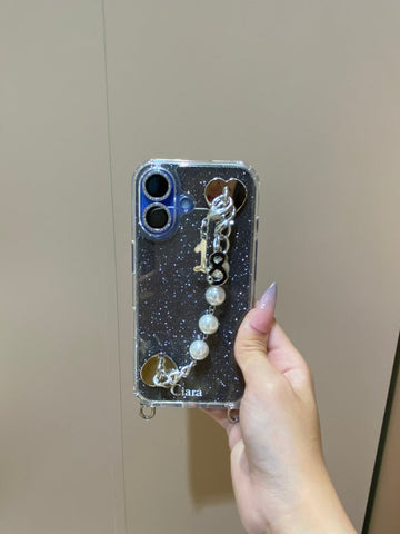 2WAYストラップロゴクリアケースカスタム