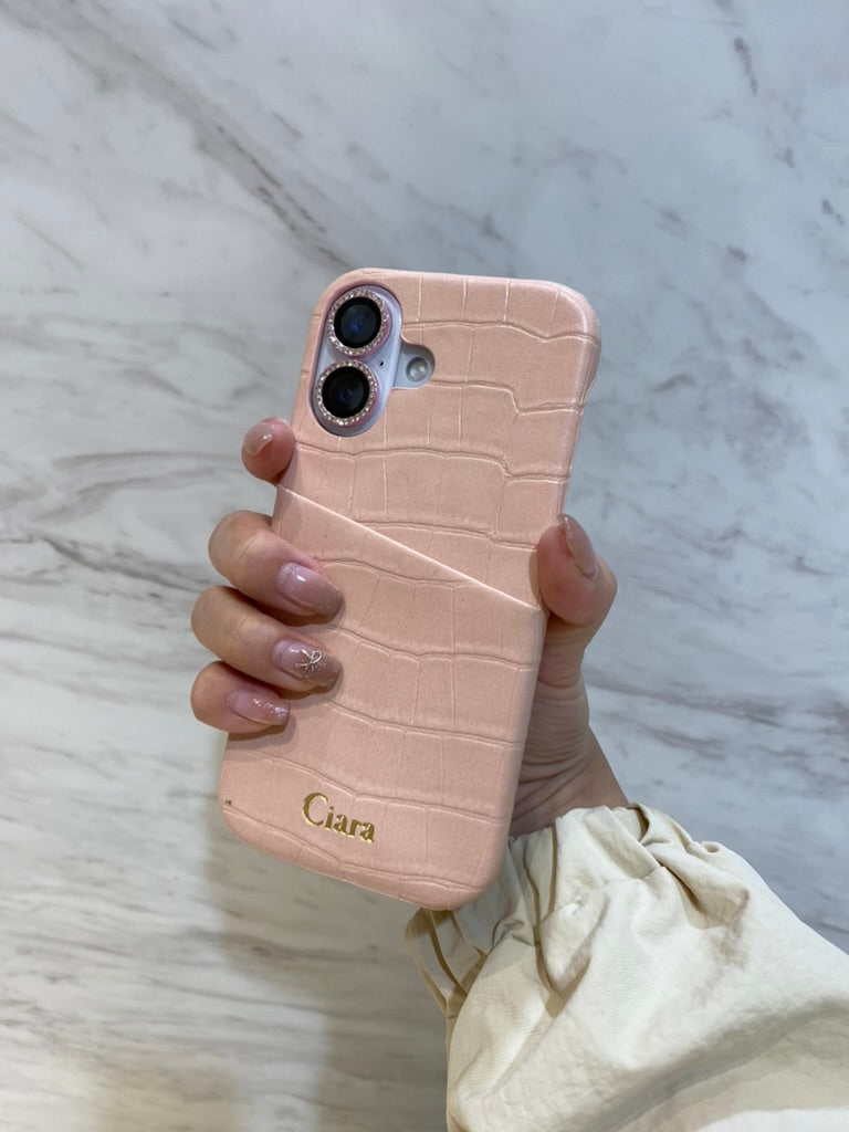 クロコレザーカード収納ケースカスタム