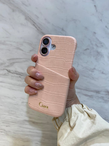 クロコレザーカード収納ケースカスタム