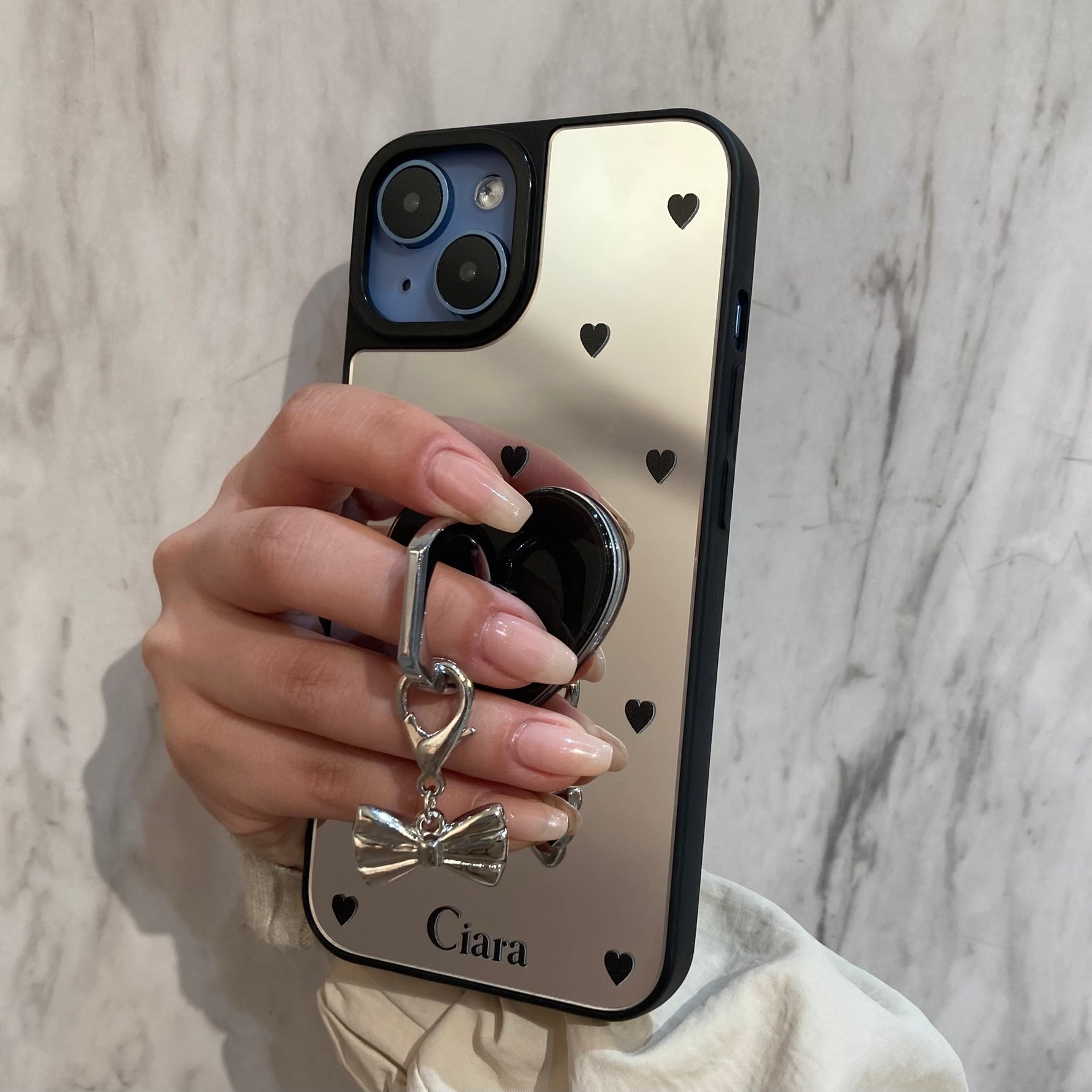 ミラーケーススマホリングカスタム