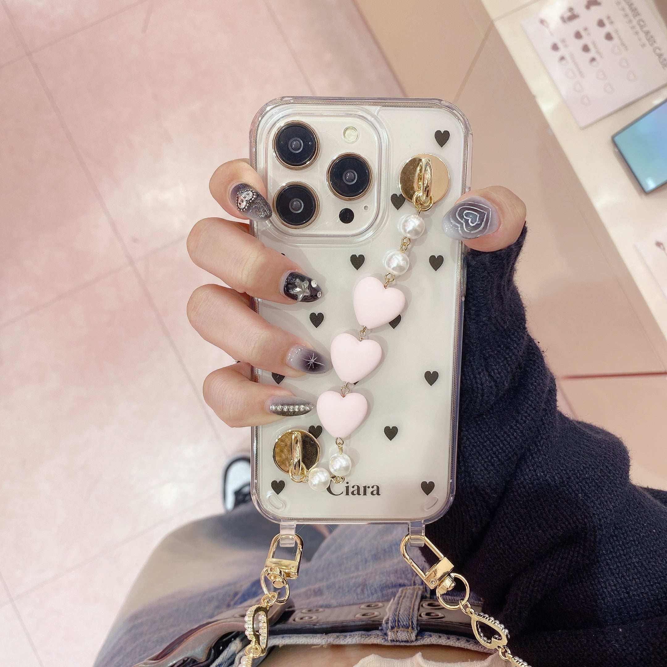 iPhoneケース トリプルハートカスタム | スマホケース/アクセサリーCiara(シアラ)