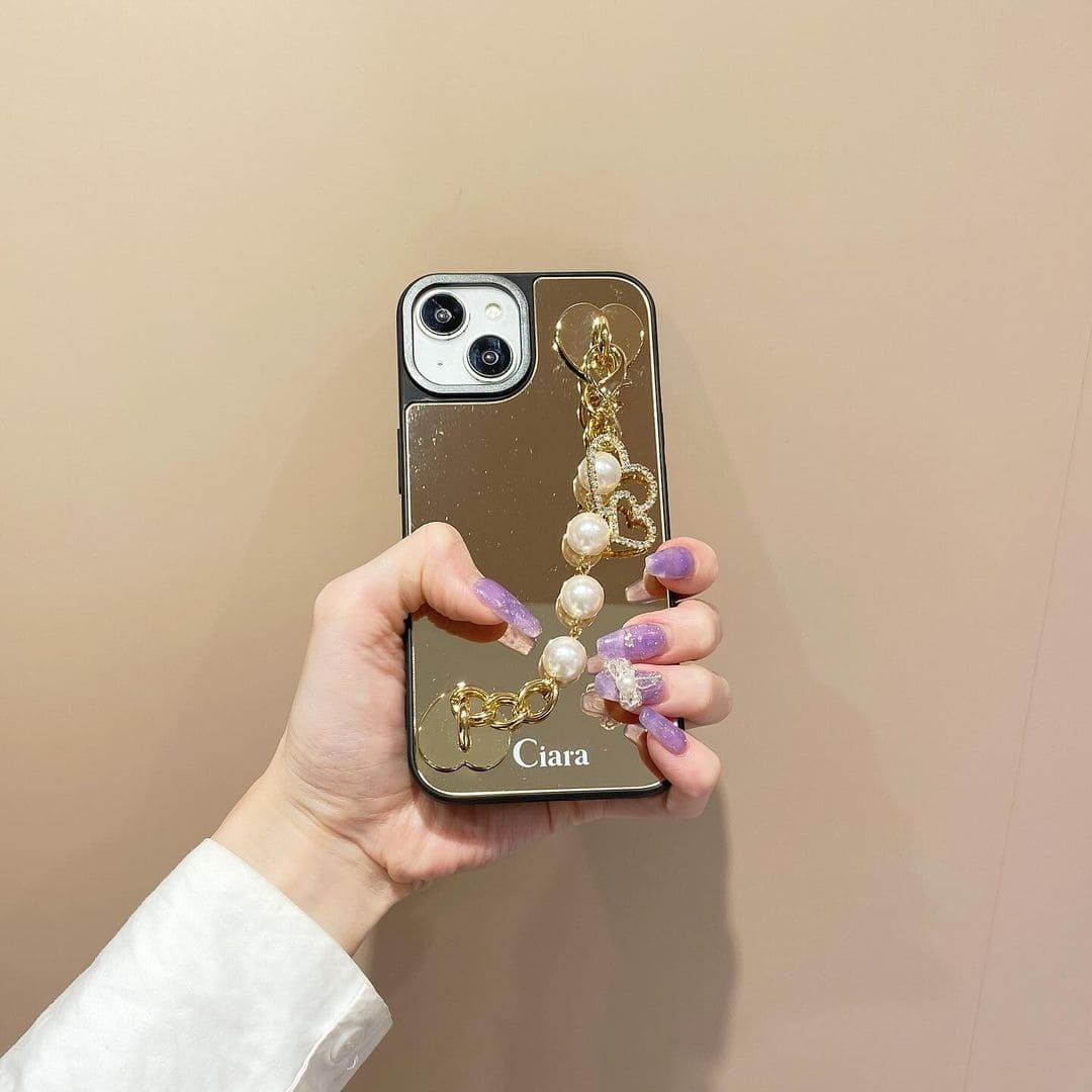 Ciara シルバー iPhoneケース チェーンチャーム キャラクター Ciara シルバー iPhoneケース チェーンチャーム キャラクター
