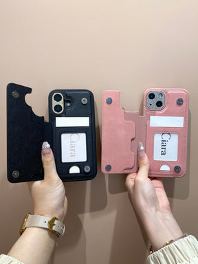 カード収納付きバックフリップ手帳型ケース