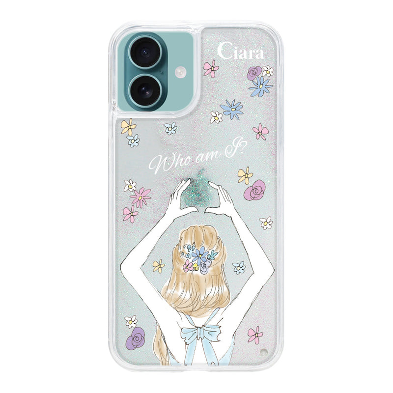 iPhoneケース グリッター オイルクリアケース バックショット