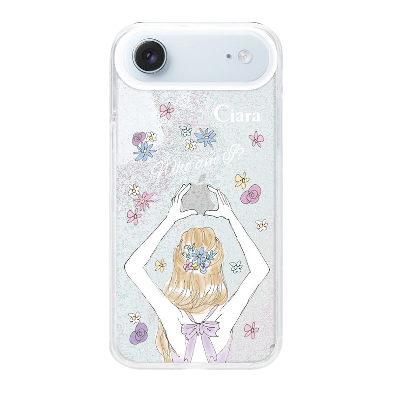 iPhoneケース グリッター オイルクリアケース バックショット