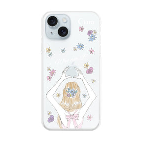 iPhone15Plus ハイブリッド クリアケース バックショット ピンク