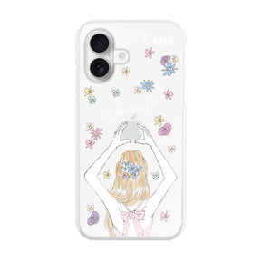 iPhone16 ハイブリッド クリアケース バックショット ピンク