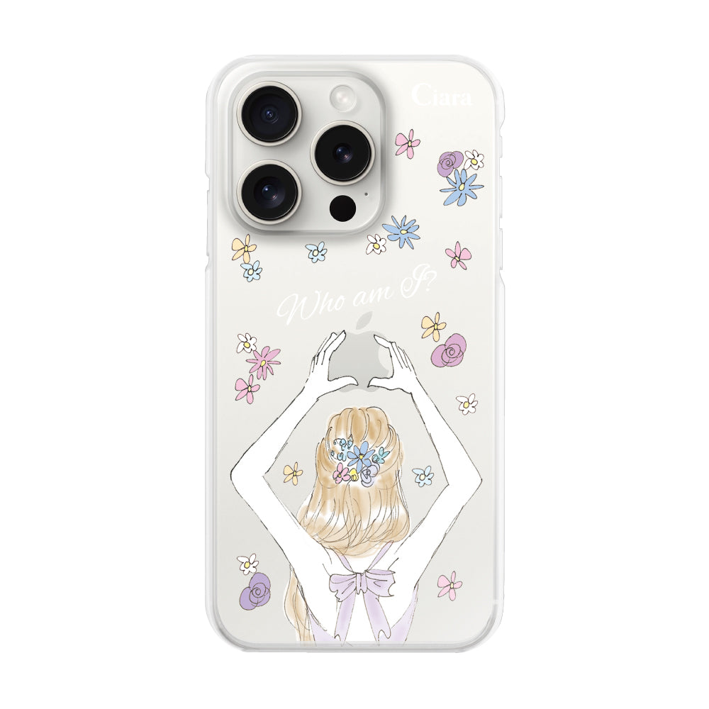 iPhone15ProMax ハイブリッド クリアケース バックショット パープル