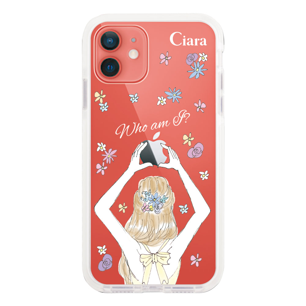 iPhone11 クッションバンパー 耐衝撃クリアケース バックショット イエロー