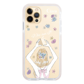 iPhone11Pro クッションバンパー 耐衝撃クリアケース バックショット ピンク