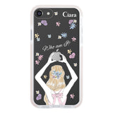 iPhone7/8 クッションバンパー 耐衝撃クリアケース バックショット ピンク