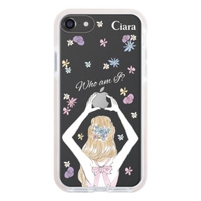 iPhone7/8 クッションバンパー 耐衝撃クリアケース バックショット ピンク