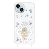 iPhone15Plusケース ストラップクリアケース バックショット ピンク