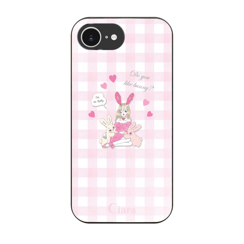 iPhoneケース ガラス 強化ガラスケース バニーアンドガール