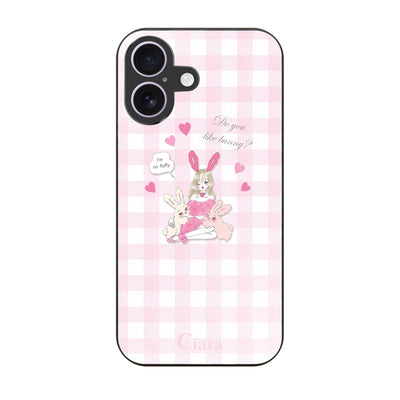 iPhoneケース ガラス 強化ガラスケース バニーアンドガール
