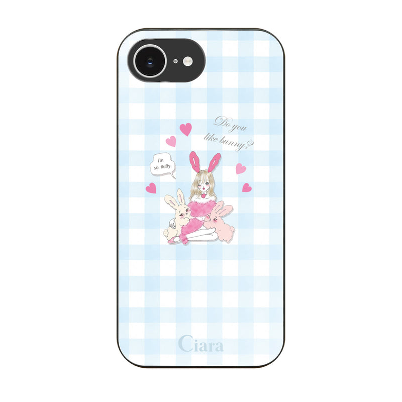 iPhoneケース ガラス 強化ガラスケース バニーアンドガール