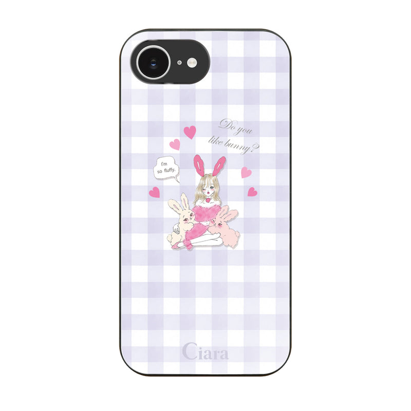 iPhoneケース ガラス 強化ガラスケース バニーアンドガール